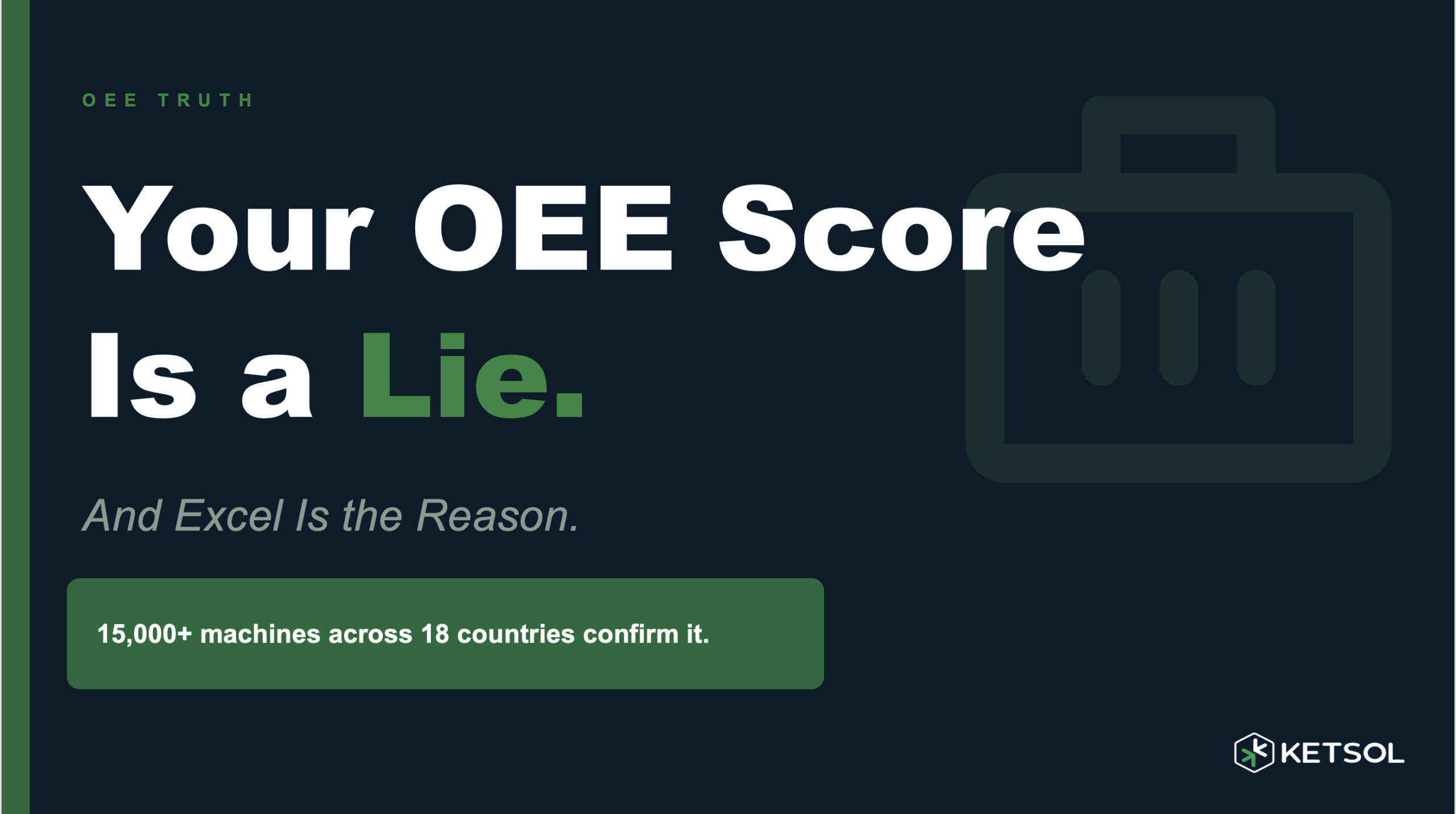 Why Your 84% OEE on Excel Could Actually Mean 68% Plant Efficiency